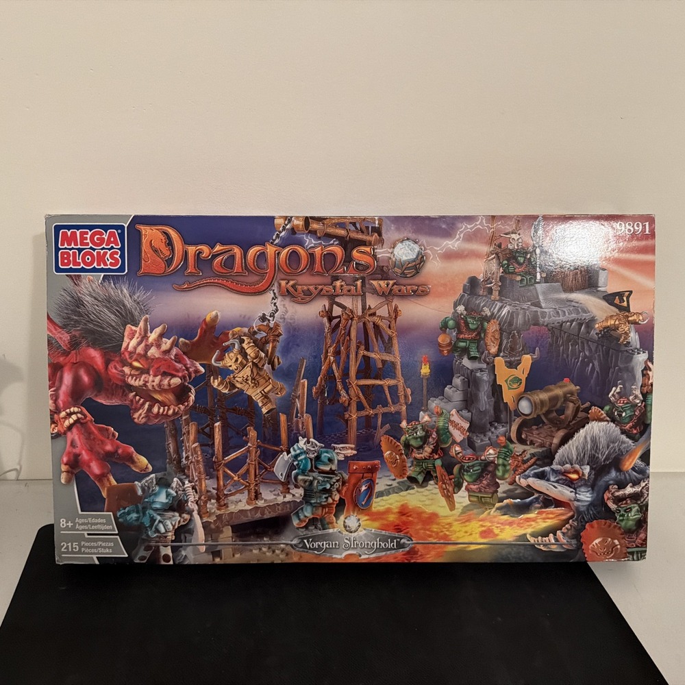Mega Bloks Dragons Krystal Wars Vorgan Stronghold 9891 Building Set 2003 Retired